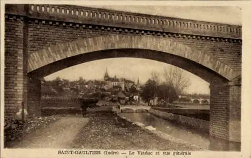 AK Saint Gaultier Indre, La Viaduc et vue generale