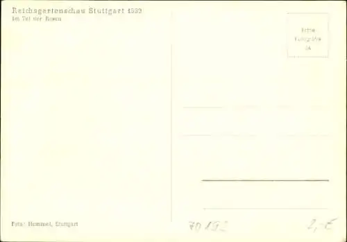 Ak Stuttgart in Württemberg, Reichsgartenschau 1939, Tal der Rosen