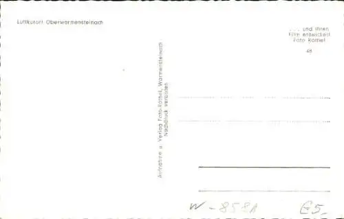 Ak Oberwarmensteinach Warmensteinach in Oberfranken, Teilansicht