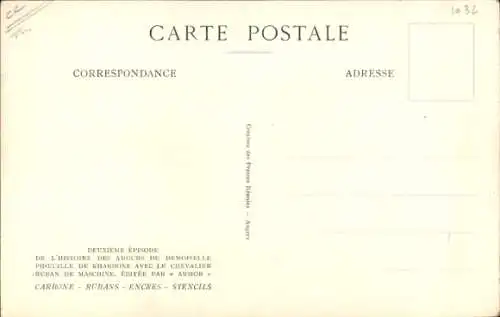 Künstler Ak Renard, Histoire des Amours de Demoiselle Phoeuille de Kharbone, Deuxieme Episode