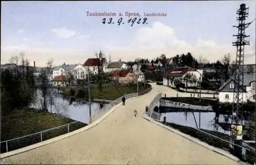 Ak Taubenheim Sohland an der Spree Sachsen, Landbrücke