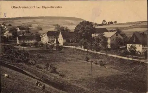 Ak Oberfrauendorf Glashütte im Osterzgebirge, Teilansicht