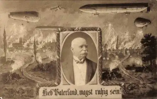 Ak Lieb Vaterland magst ruhig sein, Ferdinand Graf von Zeppelin, Portrait