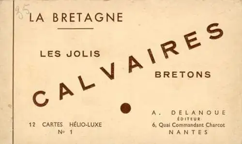 Album mit 12 Ak " Les Jolis Calvaires Bretons" Calvary at Plougastel-Daoulas