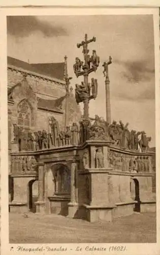 Album mit 12 Ak " Les Jolis Calvaires Bretons" Calvary at Plougastel-Daoulas