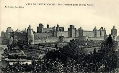 Set von 30 Ak Cité von Carcassonne, verschiedene Ansichten