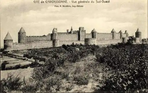 Set von 30 Ak Cité von Carcassonne, verschiedene Ansichten