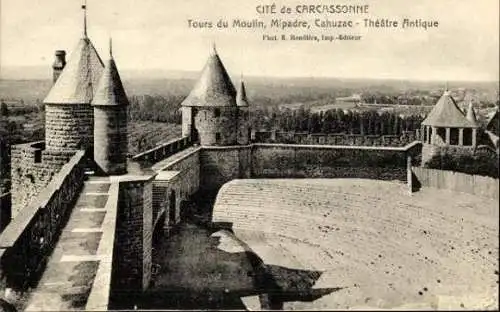 Set von 30 Ak Cité von Carcassonne, verschiedene Ansichten