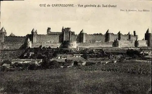 Set von 30 Ak Cité von Carcassonne, verschiedene Ansichten