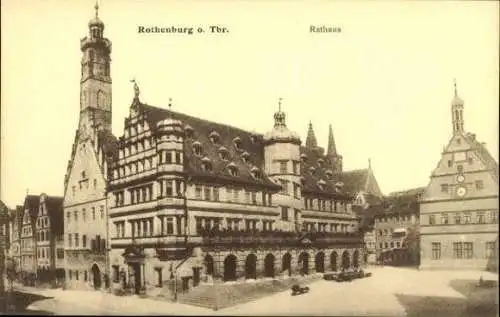 Set von 19 Ak Rothenburg ob der Tauber, verschiedene Ansichten