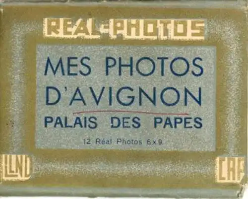 Set von 12 Fotos im Umschlag von  Avignon Papstpalast