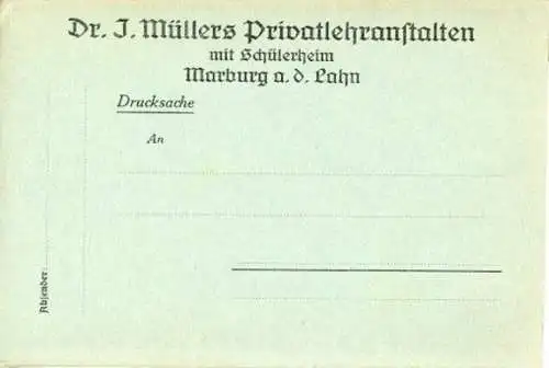 24 zusammenhängende Ansichten"Dr. J. Müllers Private Lehranstalten mit Schülerheim Marburg a.d. Lahn