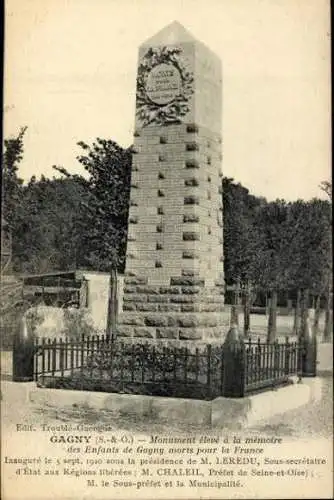 Set von 13 AK Gagny, diverse Ansichten