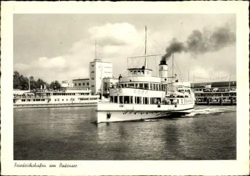 Ak Friedrichshafen am Bodensee, Hafen, Dampfer