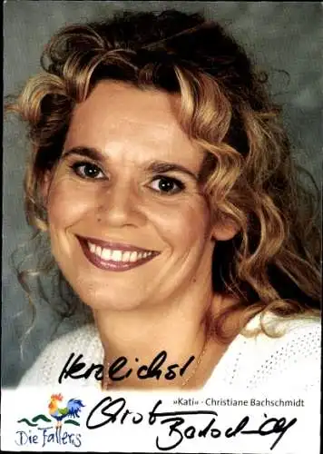 Ak Schauspielerin Christiane Bachschmidt, Portrait, Serie Die Fallers, Rolle Kati, Autogramm