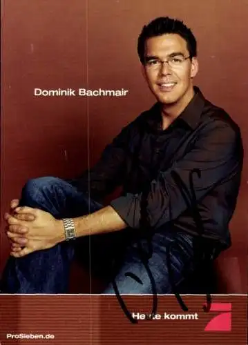 AK Schauspieler Dominik Bachmair, Pro7, Portrait, Autogramm