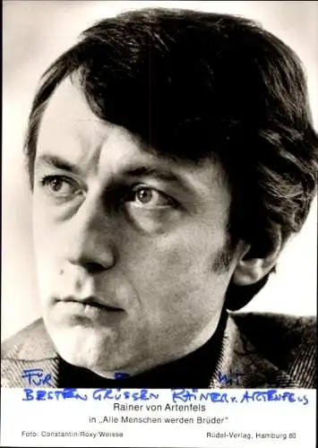 Ak Schauspieler Rainer von Artenfels, Portrait, Autogramme