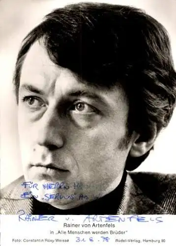 Ak Schauspieler Rainer von Artenfels, Portrait, Autogramme