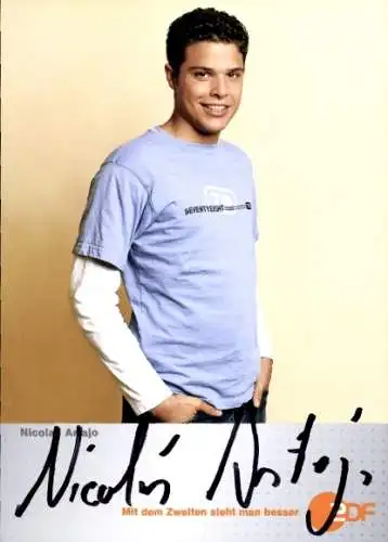 Ak Schauspieler Nicolas Artajo, Portrait, ZDF, Autogramm