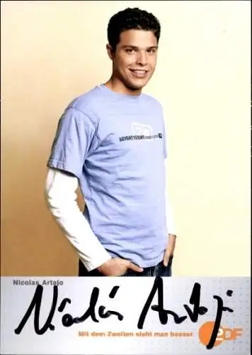 Ak Schauspieler Nicolas Artajo, Portrait, ZDF, Autogramm