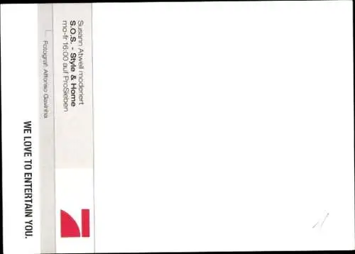 Ak Moderatorin Susann Atwell, Pro7, Portrait, Autogramm