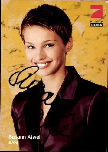 Ak Schauspielerin Susann Atwell, Portrait, SAM, Autogramm