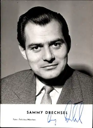 Ak Schauspieler Sammy Drechsel, Portrait, Autogramm