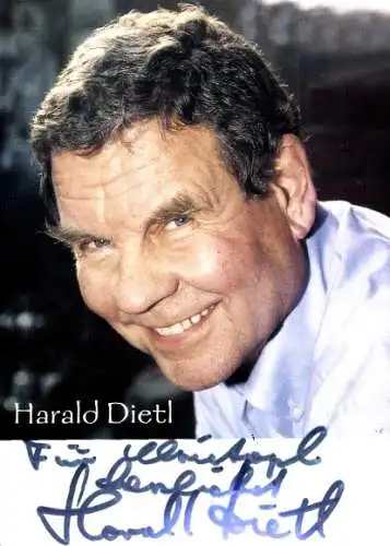 Ak Schauspieler Harald Dietl, Portrait, Autogramm