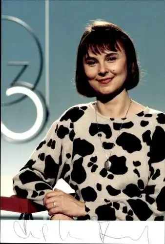 Ak Moderatorin Brigitte Düczek, 3 Sat, Portrait, Autogramm