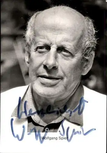Ak Schauspieler Wolfgang Spier, Portrait, Autogramm