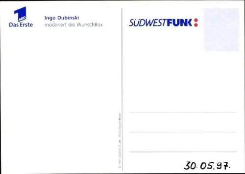 Ak Moderator Ingo Dubinski, Wunschbox, Portrait, Autogramm