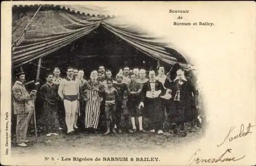 Ak Les Rigolos de Barnum et Bailey, Zirkusartisten, Clowns