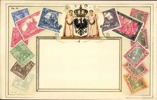 Briefmarken Wappen Litho Deutsches Reich