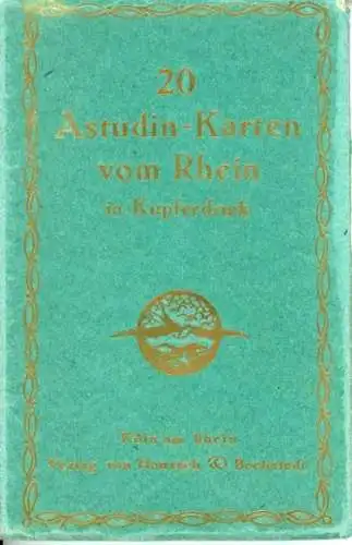 Set von 20 AK zusammenhängend Astudin Karten vom Rhein in Kupferduck 