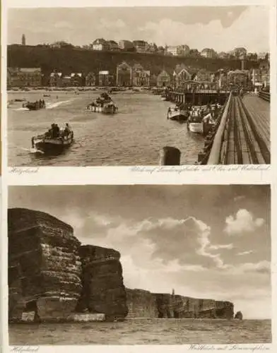 Set von 10 Ak von Helgoland im Umschlag , Serie II, Braun