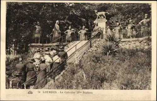 Set von 14 Ak von Lourdes Le Calvaire Hautes Pyrénées