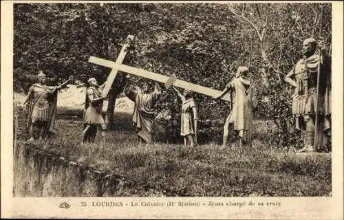 Set von 14 Ak von Lourdes Le Calvaire Hautes Pyrénées