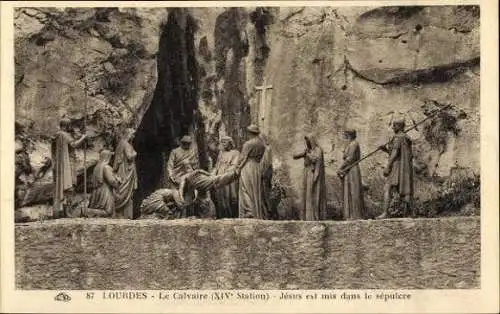 Set von 14 Ak von Lourdes Le Calvaire Hautes Pyrénées