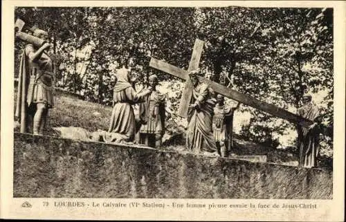 Set von 14 Ak von Lourdes Le Calvaire Hautes Pyrénées