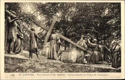 Set von 14 Ak von Lourdes Le Calvaire Hautes Pyrénées