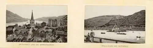 Set von 12 Lithos Album vom Rhein