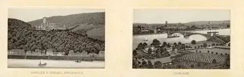 Set von 12 Lithos Album vom Rhein