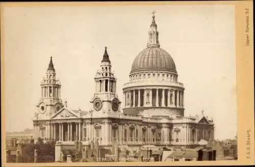 Kabinett Foto London City, St. Paul's Cathedral