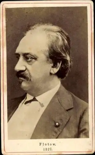 CdV Komponist Friedrich von Flotow, Portrait