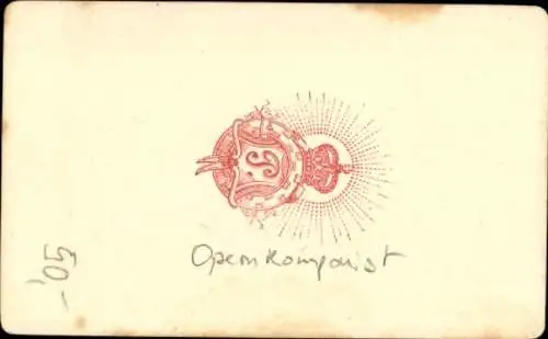 CdV Komponist Friedrich von Flotow, Portrait