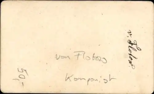 CdV Komponist Friedrich von Flotow, Portrait