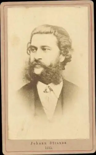 CdV Komponist Johann Strauss, Portrait