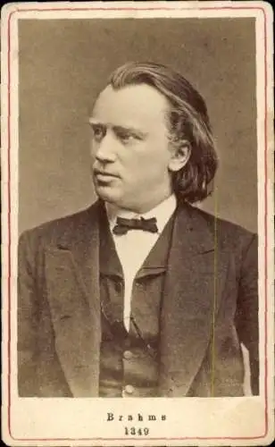 CdV Komponist und Pianist Johannes Brahms, Portrait