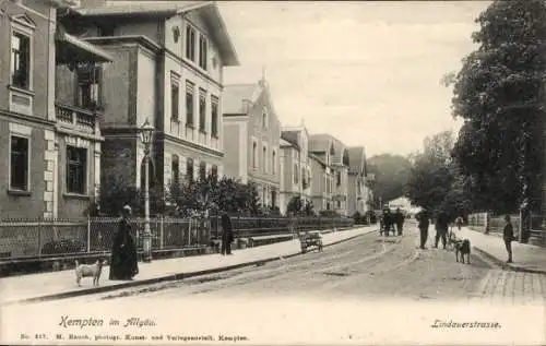 Ak Kempten im Allgäu Schwaben, Lindauerstraße