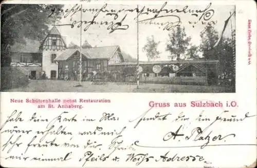 Ak Sulzbach Rosenberg Fränkische Alb Oberpfalz, Neue Schützenhalle, Restauration, Sankt Annaberg